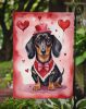 Dachshund My Valentine Garden Flag Mailbox Flag Decorative Yard Flag Banner Outside Patio Artwork Yard Flower Beds, Garden Size, Multicolor