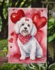 Coton de Tulear My Valentine Garden Flag Mailbox Flag Decorative Yard Flag Banner Outside Patio Artwork Yard Flower Beds, Garden Size, Multicolor