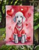 Bedlington Terrier My Valentine Garden Flag Mailbox Flag Decorative Yard Flag Banner Outside Patio Artwork Yard Flower Beds, Garden Size, Multicolor