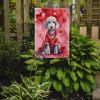 Bedlington Terrier My Valentine Garden Flag Mailbox Flag Decorative Yard Flag Banner Outside Patio Artwork Yard Flower Beds, Garden Size, Multicolor