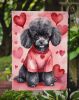 Black Poodle My Valentine Garden Flag Mailbox Flag Decorative Yard Flag Banner Outside Patio Artwork Yard Flower Beds, Garden Size, Multicolor