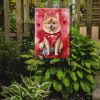 Finnish Spitz My Valentine Garden Flag Mailbox Flag Decorative Yard Flag Banner Outside Patio Artwork Yard Flower Beds, Garden Size, Multicolor