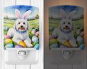 NEW Coton de Tulear Easter Egg Hunt Ceramic Night Light Compact, UL-Certified, Ideal for Bedroom, Bathroom, Nursery, Hallway, Kitchen, 6x4x3