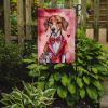 English Foxhound My Valentine Garden Flag Mailbox Flag Decorative Yard Flag Banner Outside Patio Artwork Yard Flower Beds, Garden Size, Multicolor