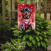 Rottweiler My Valentine Garden Flag Mailbox Flag Decorative Yard Flag Banner Outside Patio Artwork Yard Flower Beds, Garden Size, Multicolor