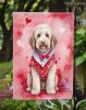 Labradoodle My Valentine Garden Flag Mailbox Flag Decorative Yard Flag Banner Outside Patio Artwork Yard Flower Beds, Garden Size, Multicolor