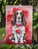 English Springer Spaniel My Valentine Garden Flag Mailbox Flag Decorative Yard Flag Banner Outside Patio Artwork Yard Flower Beds, Garden Size