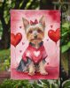 Silky Terrier My Valentine Garden Flag Mailbox Flag Decorative Yard Flag Banner Outside Patio Artwork Yard Flower Beds, Garden Size, Multicolor