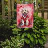 Labradoodle My Valentine Garden Flag Mailbox Flag Decorative Yard Flag Banner Outside Patio Artwork Yard Flower Beds, Garden Size, Multicolor