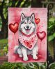 Alaskan Malamute My Valentine Garden Flag Mailbox Flag Decorative Yard Flag Banner Outside Patio Artwork Yard Flower Beds, Garden Size, Multicolor