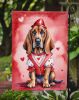 Bloodhound My Valentine Garden Flag Mailbox Flag Decorative Yard Flag Banner Outside Patio Artwork Yard Flower Beds, Garden Size, Multicolor