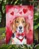 American Foxhound My Valentine Garden Flag Mailbox Flag Decorative Yard Flag Banner Outside Patio Artwork Yard Flower Beds, Garden Size, Multicolor