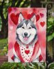 Siberian Husky My Valentine Garden Flag Mailbox Flag Decorative Yard Flag Banner Outside Patio Artwork Yard Flower Beds, Garden Size, Multicolor