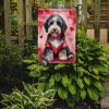 Bernedoodle My Valentine Garden Flag Mailbox Flag Decorative Yard Flag Banner Outside Patio Artwork Yard Flower Beds, Garden Size, Multicolor