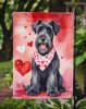 Giant Schnauzer My Valentine Garden Flag Mailbox Flag Decorative Yard Flag Banner Outside Patio Artwork Yard Flower Beds, Garden Size, Multicolor