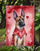 Belgian Malinois My Valentine Garden Flag Mailbox Flag Decorative Yard Flag Banner Outside Patio Artwork Yard Flower Beds, Garden Size, Multicolor