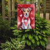 Jack Russell Terrier My Valentine Garden Flag Mailbox Flag Decorative Yard Flag Banner Outside Patio Artwork Yard Flower Beds, Garden Size, Multicolor