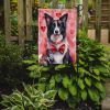 Border Collie My Valentine Garden Flag Mailbox Flag Decorative Yard Flag Banner Outside Patio Artwork Yard Flower Beds, Garden Size, Multicolor