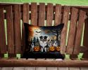 Australian Shepherd Spooky Halloween Throw Pillow Machine Washable, Indoor Outdoor Decorative Pillow for Couch, Bed or Patio, 14Hx14W