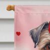 Brussels Griffon My Valentine House Flag Large Porch Sleeve Pole Decorative Outside Yard Banner Artwork Wall Hanging, Polyester, House Size