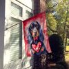 Gordon Setter My Valentine House Flag Large Porch Sleeve Pole Decorative Outside Yard Banner Artwork Wall Hanging, Polyester, House Size, Multicolor