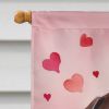 German Shorthaired Pointer My Valentine House Flag Large Porch Sleeve Pole Decorative Outside Yard Banner Artwork Wall Hanging, Polyester, House Size