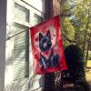 Schipperke My Valentine House Flag Large Porch Sleeve Pole Decorative Outside Yard Banner Artwork Wall Hanging, Polyester, House Size, Multicolor