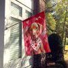 Vizsla My Valentine House Flag Large Porch Sleeve Pole Decorative Outside Yard Banner Artwork Wall Hanging, Polyester, House Size, Multicolor