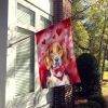 American Foxhound My Valentine House Flag Large Porch Sleeve Pole Decorative Outside Yard Banner Artwork Wall Hanging, Polyester, House Size