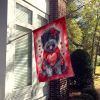 Puli My Valentine House Flag Large Porch Sleeve Pole Decorative Outside Yard Banner Artwork Wall Hanging, Polyester, House Size, Multicolor