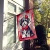 Havanese My Valentine House Flag Large Porch Sleeve Pole Decorative Outside Yard Banner Artwork Wall Hanging, Polyester, House Size, Multicolor