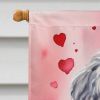 Bergamasco Sheepdog My Valentine House Flag Large Porch Sleeve Pole Decorative Outside Yard Banner Artwork Wall Hanging, Polyester, House Size