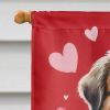 Leonberger My Valentine House Flag Large Porch Sleeve Pole Decorative Outside Yard Banner Artwork Wall Hanging, Polyester, House Size, Multicolor