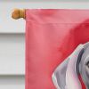 Weimaraner My Valentine House Flag Large Porch Sleeve Pole Decorative Outside Yard Banner Artwork Wall Hanging, Polyester, House Size, Multicolor