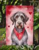 German Wirehaired Pointer My Valentine Garden Flag Mailbox Flag Decorative Yard Flag Banner Outside Patio Artwork Yard Flower Beds, Garden Size