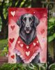 Flat-Coated Retriever My Valentine Garden Flag Mailbox Flag Decorative Yard Flag Banner Outside Patio Artwork Yard Flower Beds, Garden Size