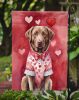 Chesapeake Bay Retriever My Valentine Garden Flag Mailbox Flag Decorative Yard Flag Banner Outside Patio Artwork Yard Flower Beds, Garden Size