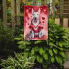 Bull Terrier My Valentine Garden Flag Mailbox Flag Decorative Yard Flag Banner Outside Patio Artwork Yard Flower Beds, Garden Size, Multicolor