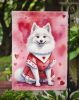 American Eskimo My Valentine Garden Flag Mailbox Flag Decorative Yard Flag Banner Outside Patio Artwork Yard Flower Beds, Garden Size, Multicolor