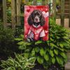 American Water Spaniel My Valentine Garden Flag Mailbox Flag Decorative Yard Flag Banner Outside Patio Artwork Yard Flower Beds, Garden Size