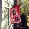 Chocolate Labrador Retriever My Valentine House Flag Large Porch Sleeve Pole Decorative Outside Yard Banner Artwork Wall Hanging, Polyester