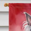 Chinese Crested My Valentine House Flag Large Porch Sleeve Pole Decorative Outside Yard Banner Artwork Wall Hanging, Polyester, House Size, Multicolor