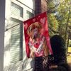 Dogue de Bordeaux My Valentine House Flag Large Porch Sleeve Pole Decorative Outside Yard Banner Artwork Wall Hanging, Polyester, House Size