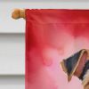 Welsh Terrier My Valentine House Flag Large Porch Sleeve Pole Decorative Outside Yard Banner Artwork Wall Hanging, Polyester, House Size, Multicolor