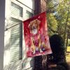 Nova Scotia Duck Tolling Retriever My Valentine House Flag Large Porch Sleeve Pole Decorative Outside Yard Banner Artwork Wall Hanging, Polyester