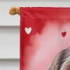 Wirehaired Pointing Griffon My Valentine House Flag Large Porch Sleeve Pole Decorative Outside Yard Banner Artwork Wall Hanging, Polyester, House Size