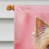 Norwich Terrier My Valentine House Flag Large Porch Sleeve Pole Decorative Outside Yard Banner Artwork Wall Hanging, Polyester, House Size, Multicolor