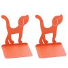 1 Pair Metal Bookends, Dog Design Book Stand, Bookshelf, Book Stopper