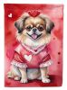 Tibetan Spaniel My Valentine Garden Flag Mailbox Flag Decorative Yard Flag Banner Outside Patio Artwork Yard Flower Beds, Garden Size, Multicolor