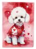 Bichon Frise My Valentine Garden Flag Mailbox Flag Decorative Yard Flag Banner Outside Patio Artwork Yard Flower Beds, Garden Size, Multicolor